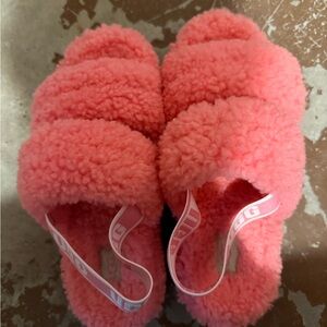 UGG Pink Fluff yeah slippers